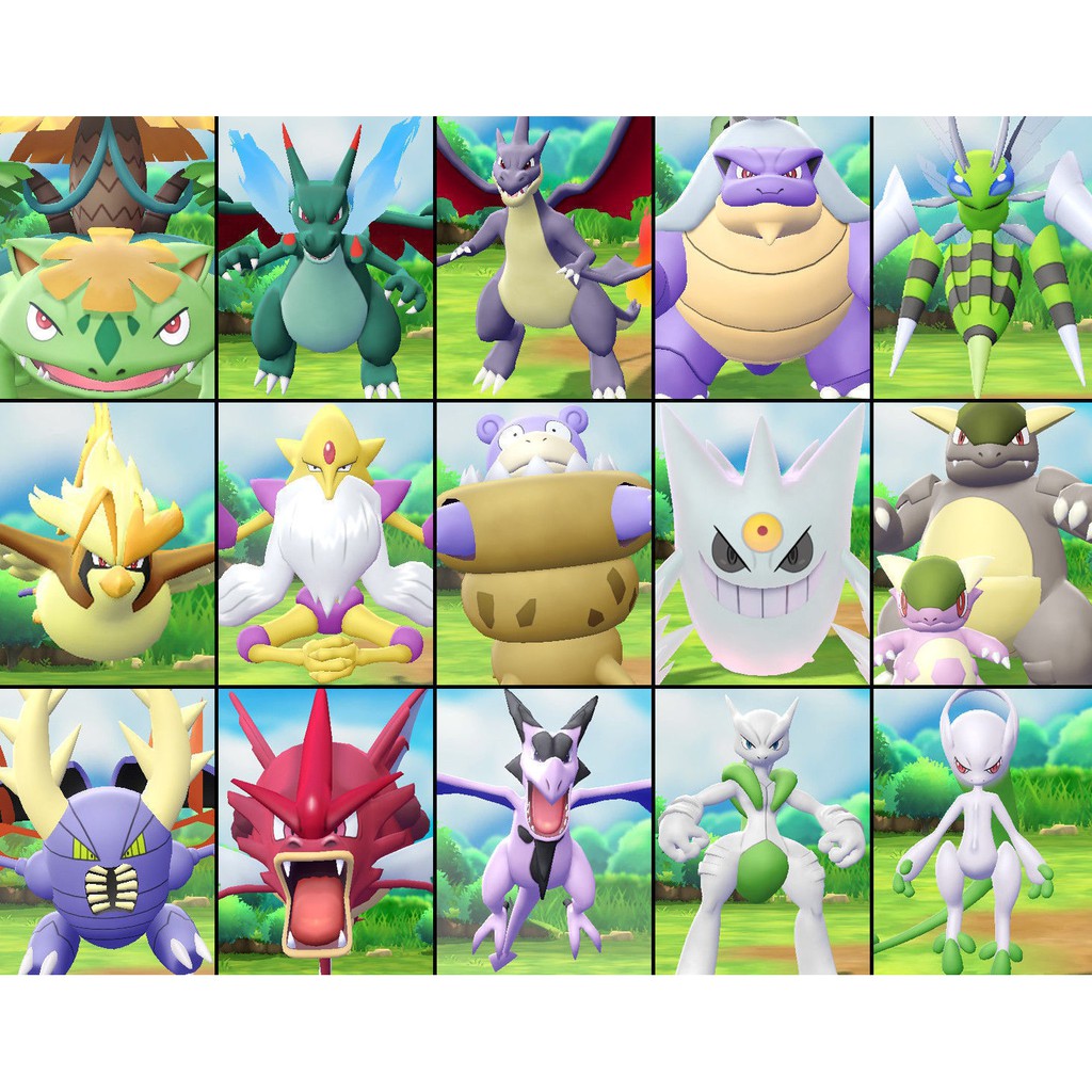 Jual 15 Shiny Mega Pokemon Lets Go Pikachu Eevee Max Level and Stats