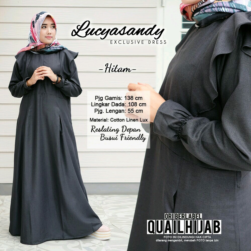 Gamis Lucyasandy QUAIL -  PROMO JILBAB QUAIL - ORIGINAL QUAIL HIJAB