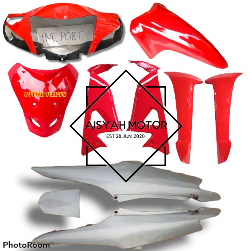 Full Bodi Honda Supra Fit New Cakram Warna Merah Silver