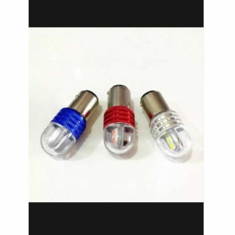 lampu stop rem belakang model lensa corong led strobo motor