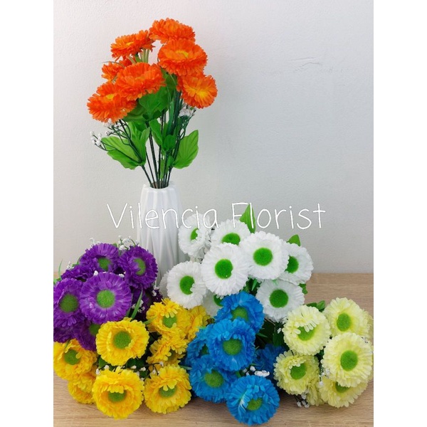 BUNGA POMPOM PALSU ARTIFICIAL HIAS MINI SHABBY DEKORASI