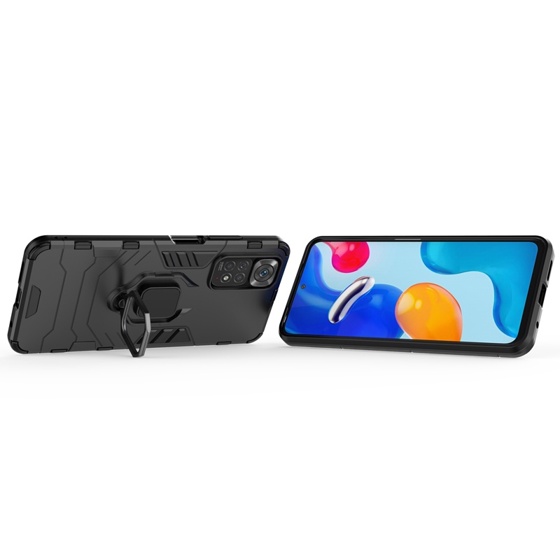 Casing Armor Xiaomi Redmi Note 11 11S 11S Shockproof Dengan Stand Holder Magnetik