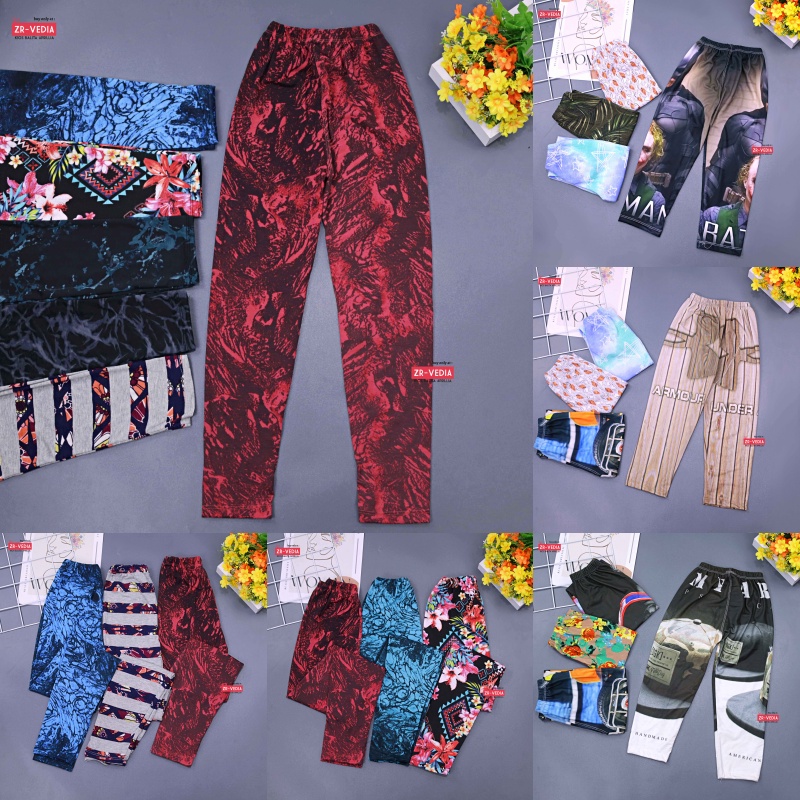 Legging Calvina uk Bayi - 12 tahun / Bahan Kaos Spandek Nyaman Leging Motif Panjang Lejing Laging Anak Perempuan kiosbalitaaprilia