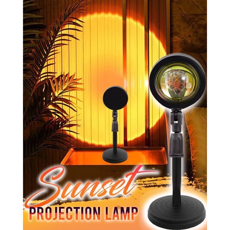 Tripod SUNSET Lamp Proyektor Lampu Tidur LED Efek Matahari