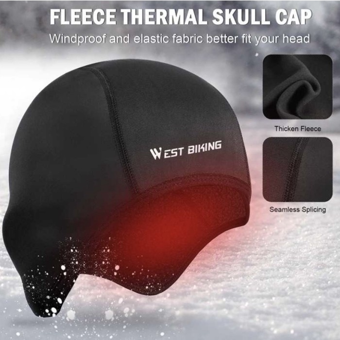 Topi Helm Sepeda Hat Winter Thermal Fleece West Biking YP0201183