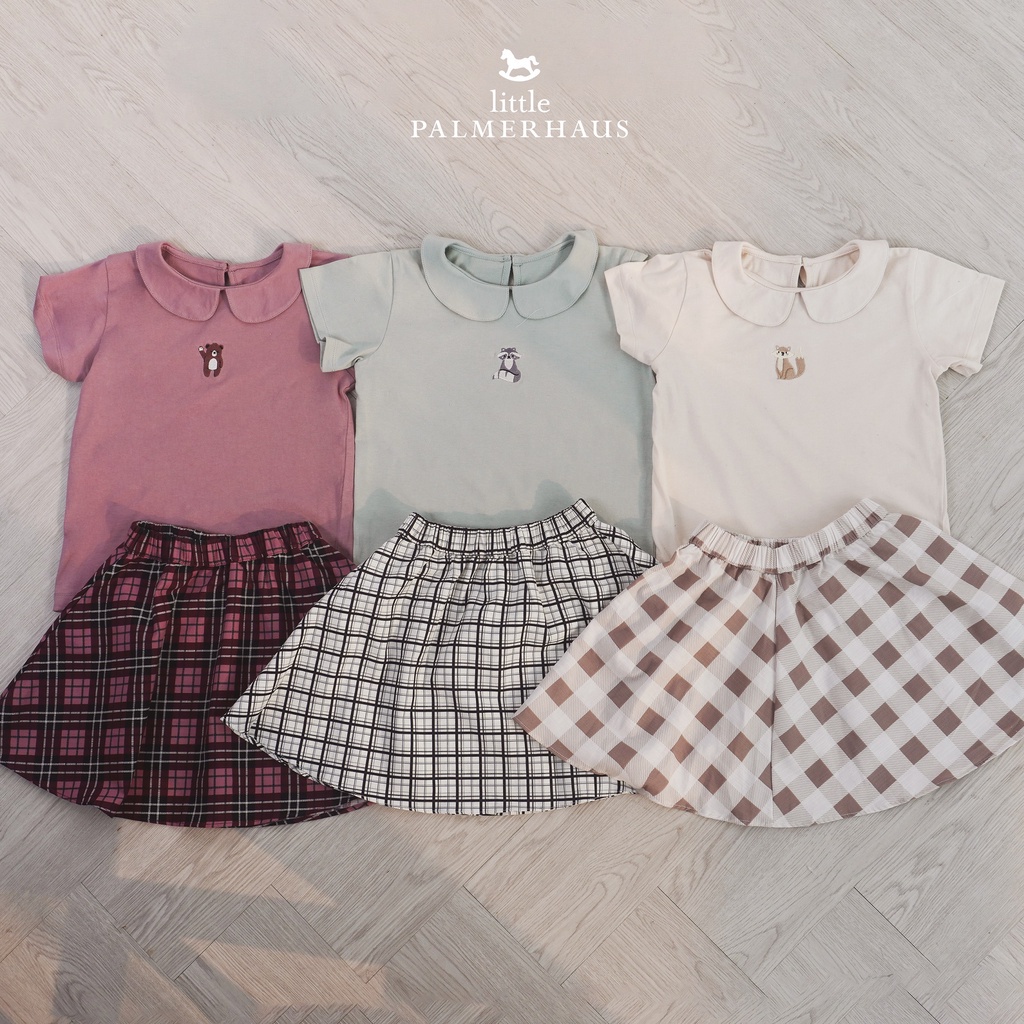 LPH22 LITTLE PALMERHAUS SETELAN ROK PLAID SET