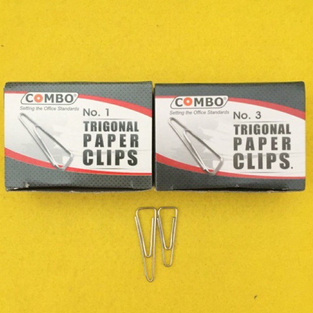 

Penjepit kertas / Trigonal paper clips COMBO (1 box)