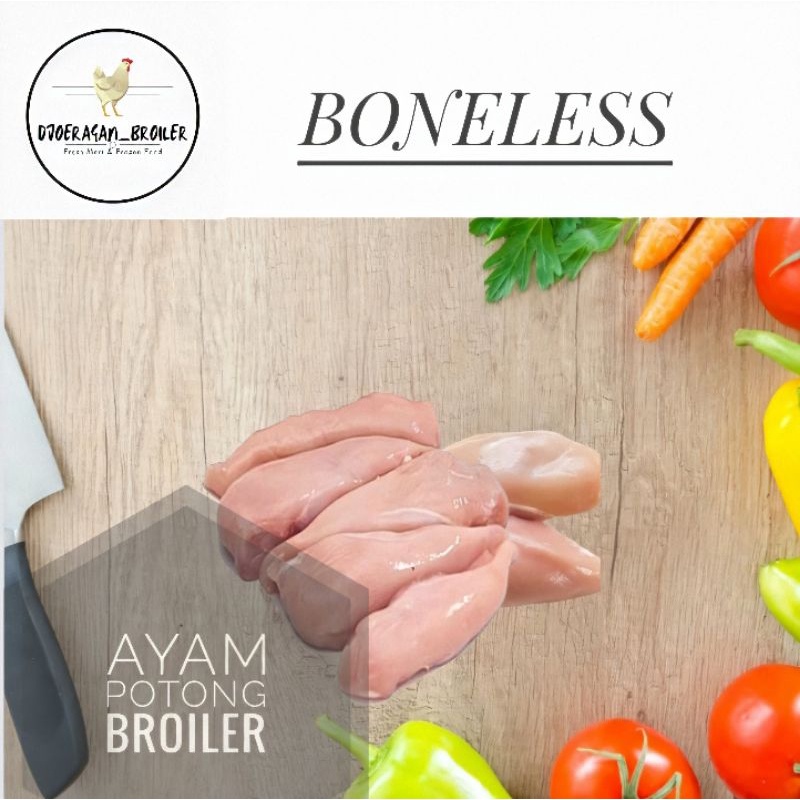

Ayam Potong Broiler Fresh BONELESS/FILLET 1 kg