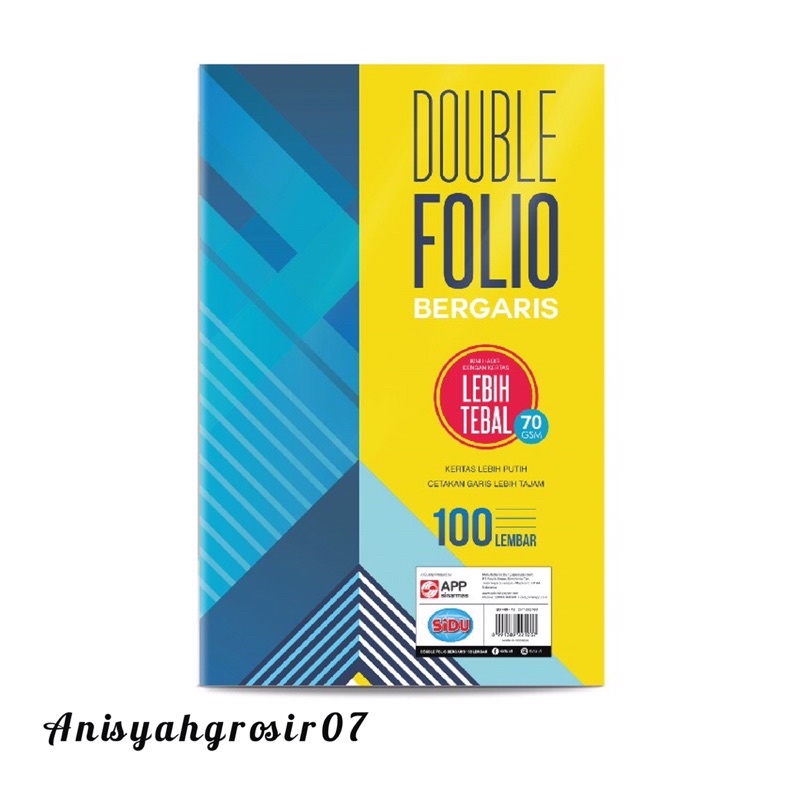 

(10 Pcs) Kertas Double Folio SiDu bergaris-garis 70Gsm