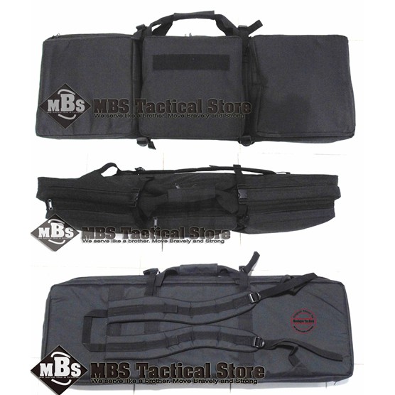 Gunbag Milspec Airsoftgun / Gunbag Senapan / Tas Senapan muat 2 Rifle dan Perlengkapan