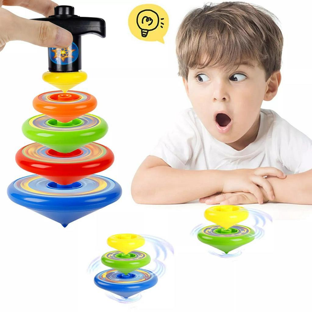 Mainan Gasing Anak Spinning Tops For Kids fun stacking music multi-layer