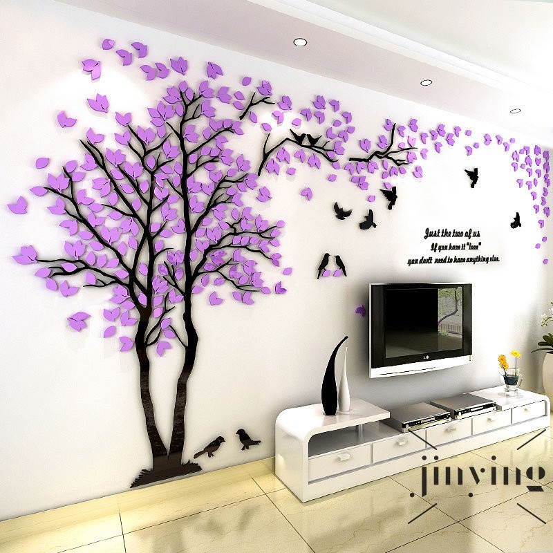 S Wind 3d Tree Wall Art Wall Stickers Removable Vinyl Decal Mural Tv Background Shopee Indonesia