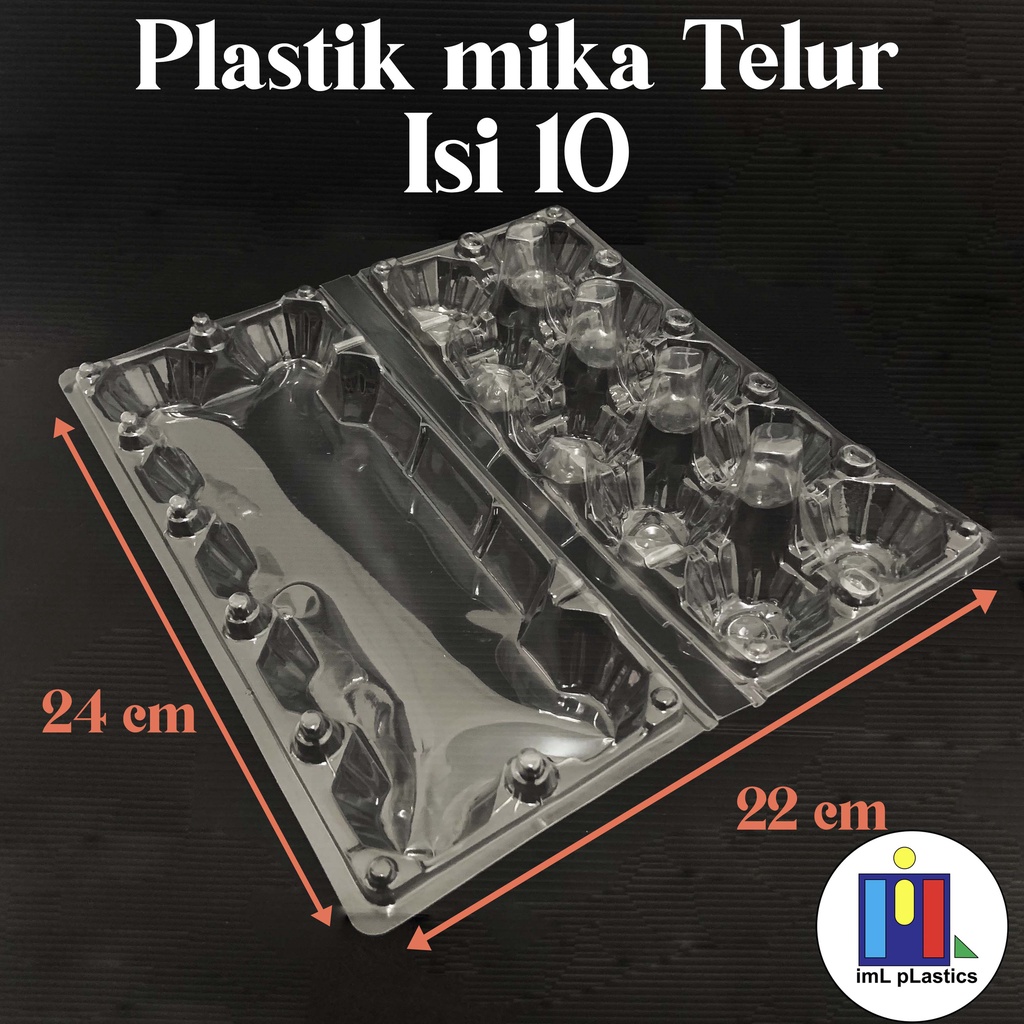 Mika Telur Kancing Pengunci / Egg Tray / Tray Telur isi 10 butir -50pc