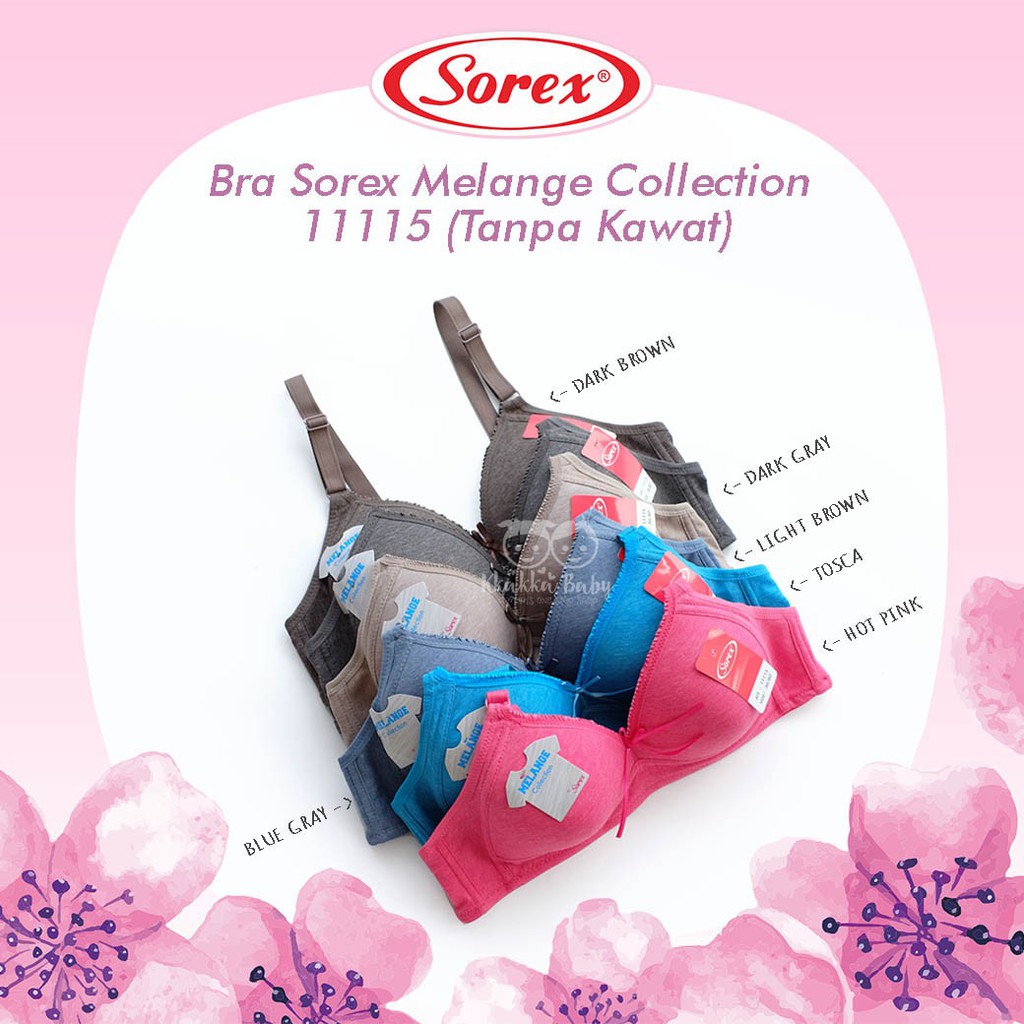 BH SOREX 11115 Full Cup Tanpa Kawat Melange Collections | Bra Busa Wanita Perempuan Dewasa Sguna