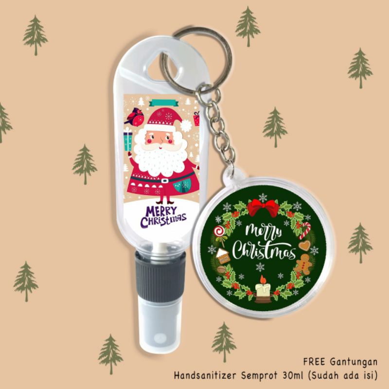 FREE GANTUNGAN KUNCI!! HAND SANITIZER NATAL SANTA CLAUS/SINTERKLAS/POHON NATAL HAND SANITIZER MERRY CHRISTMAS