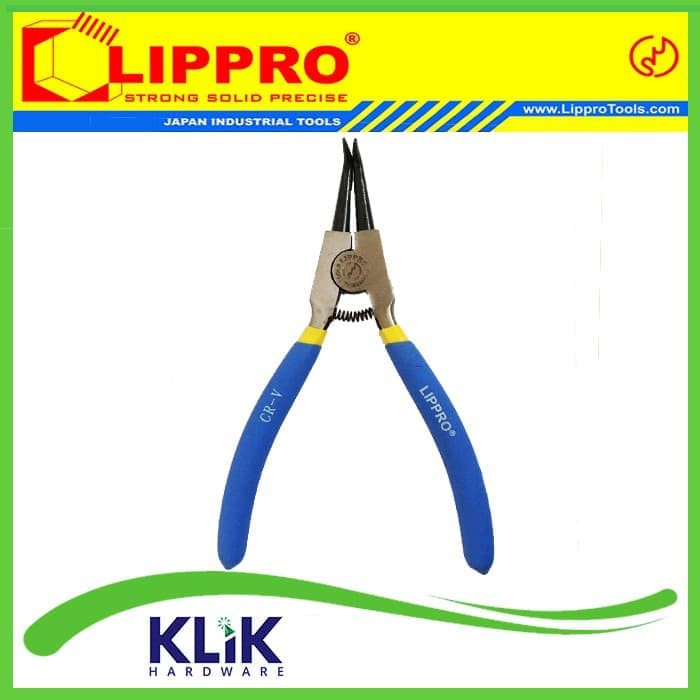 Lippro Tang Snap Ring 7 Inch - Tang Circlip Bengkok Tekan Buka BB BTE