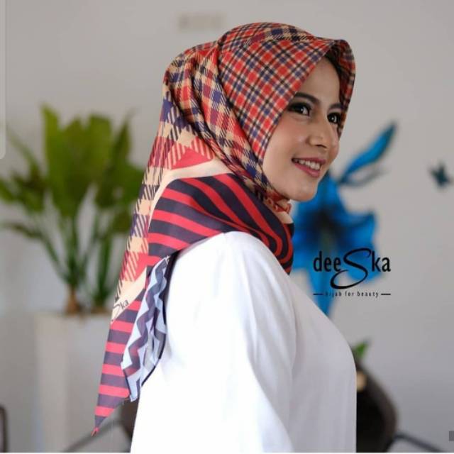Kerudung Segiempat Hijab Segiempat Pasmina Denai Motif