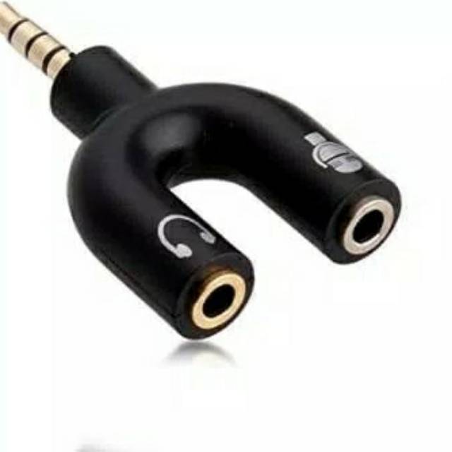 Audio Splitter U Shape Male to Dual Female Jack 3.5mm