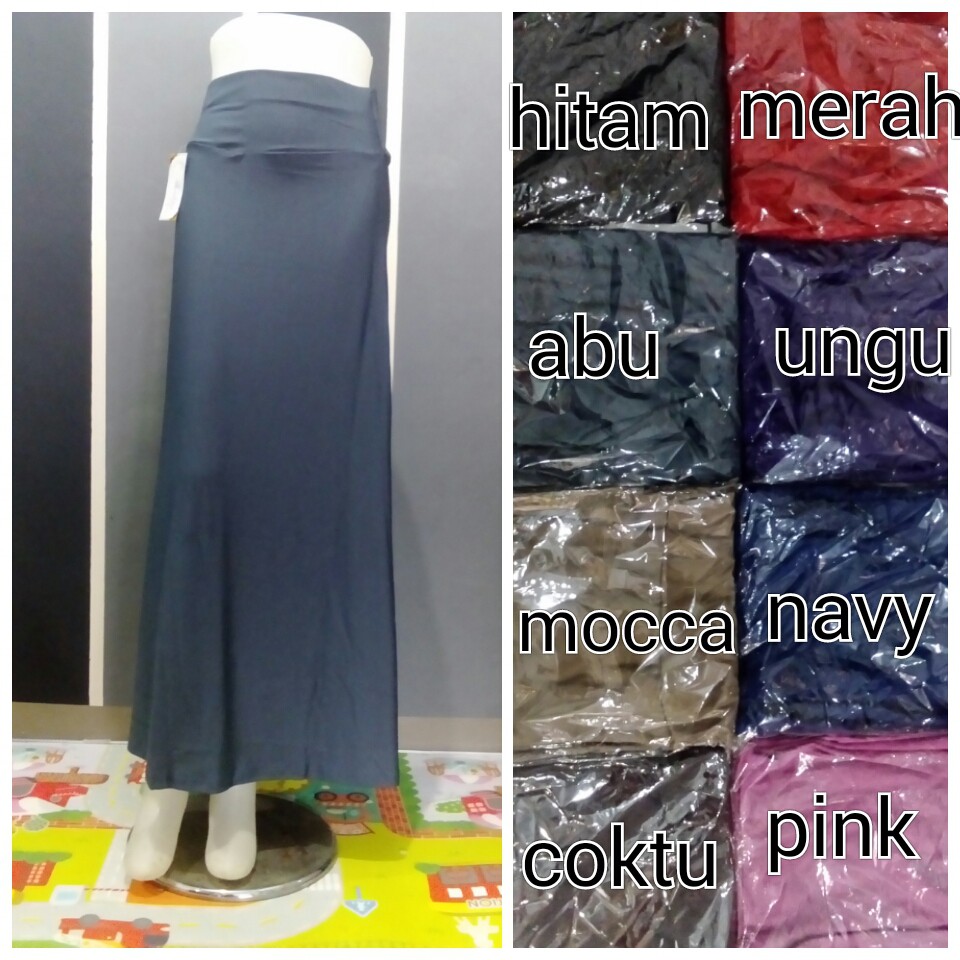 Rok Panjang Polos Dewasa | Rok Dewasa | Rok Jersey | Rok Polos | Rok Jumbo