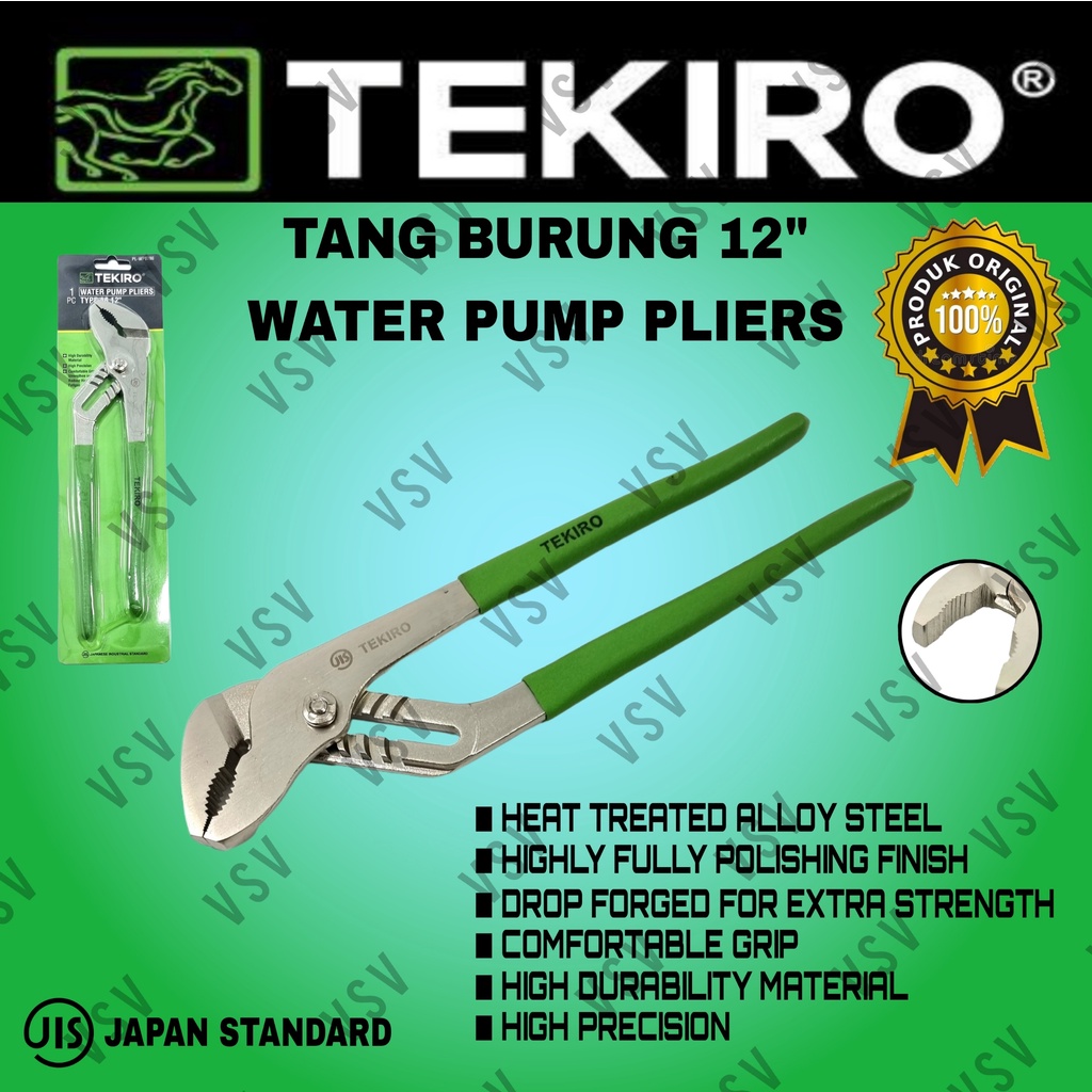 TEKIRO Tang Burung 12&quot; Quick Joint Water Pump Pliers Tang Jepit Pipa