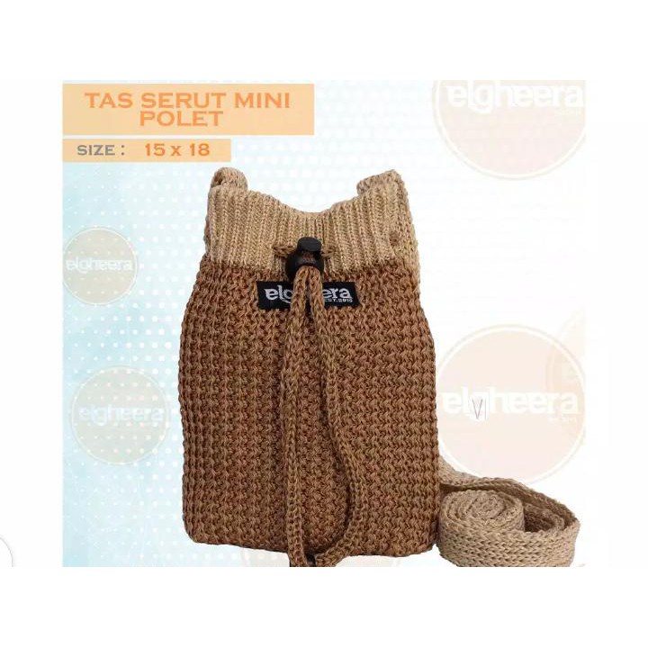 BY ELGHEERA Tas Rajut Serut Mini Polet / Tas Mini
