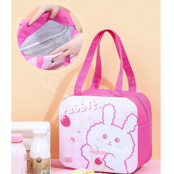 Tas Bekal Makan Motif Lucu Dengan Lapisan Insulasi Alumunium Foil Lunch Bag - TM023