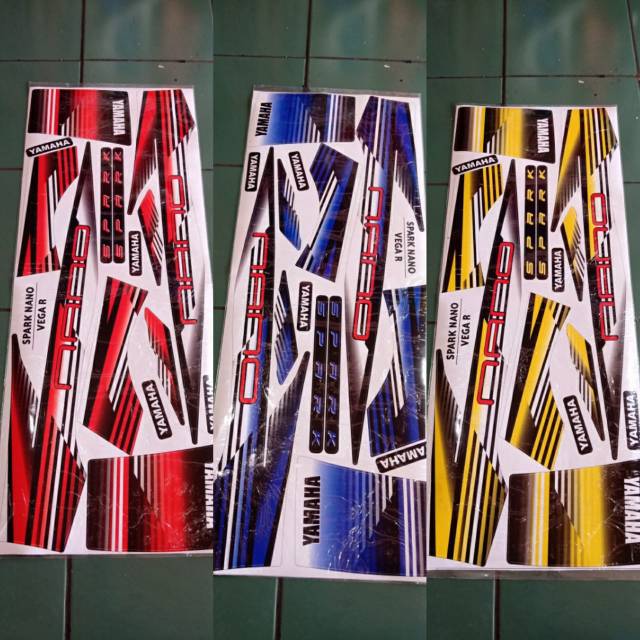 Striping sticker variasi yamaha vega r new spark nano