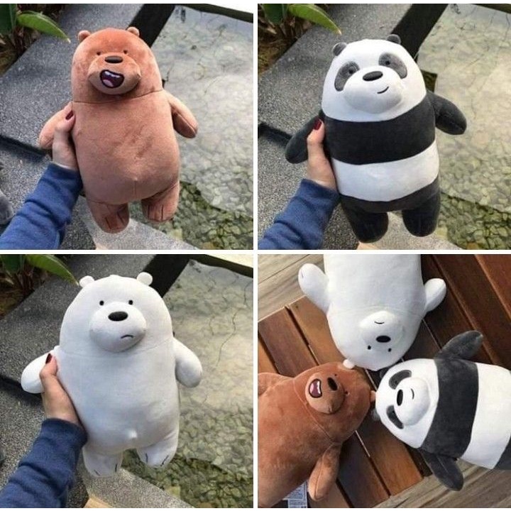 Boneka we bare bears ice bears standing plush berdiri Terbaru Lucu imut halus dan lembut kualitas import standart SNI