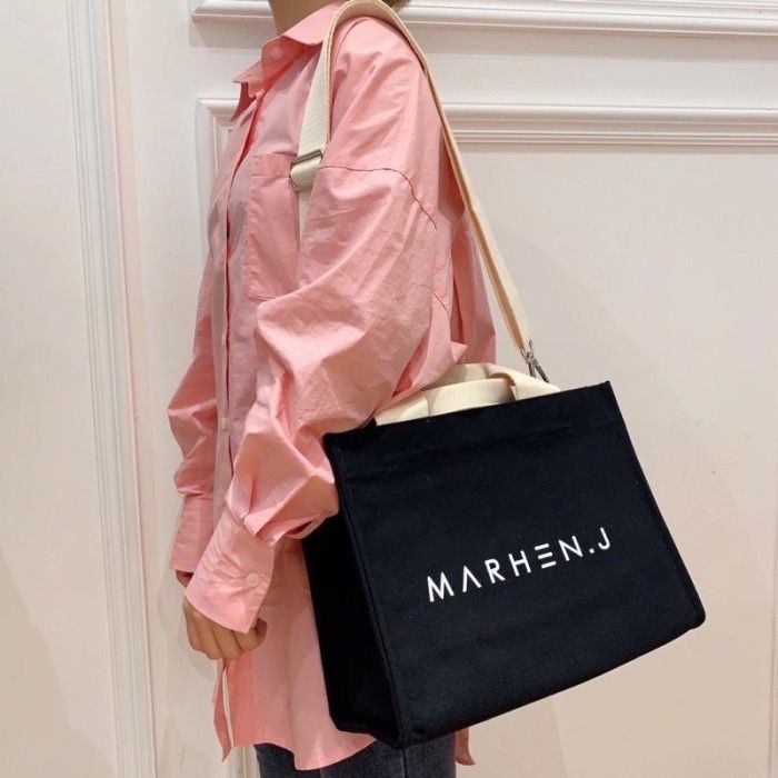 TAS SELEMPANG WANITA KANVAS STRIP