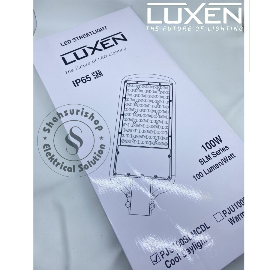 LUXEN PJU 100W PJU100SLM IP 65 WATERPROOF LAMPU JALAN LED BERGARANSI