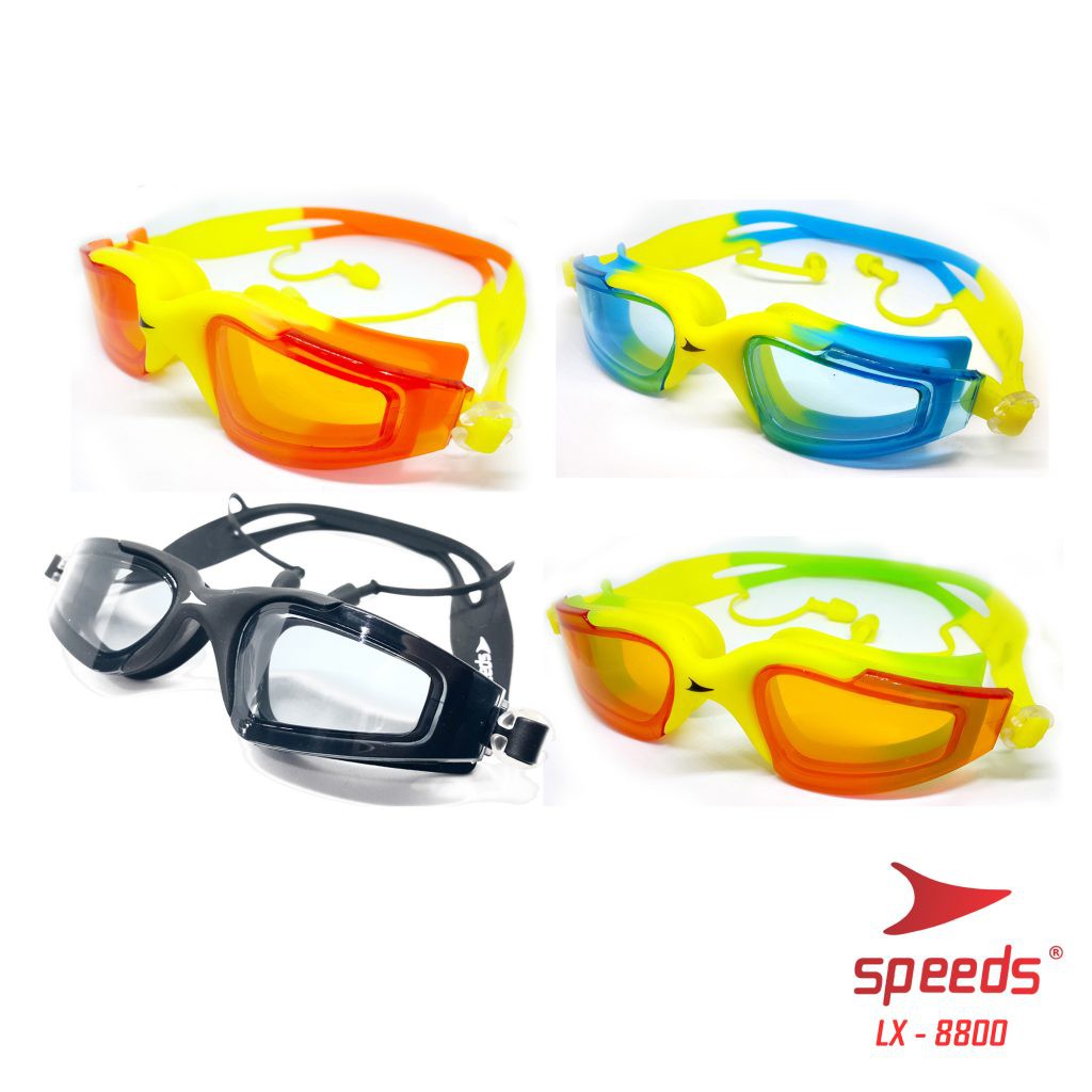 Kacamata Renang Dewasa Anti Fog & UV + Earplug Speeds LX 8800