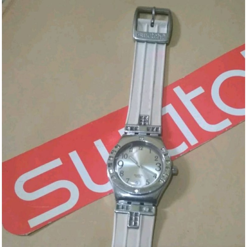 Jam tangan Swatch Original ladies irony YLS 430 box kotak dus second preloved bekas swiss movt