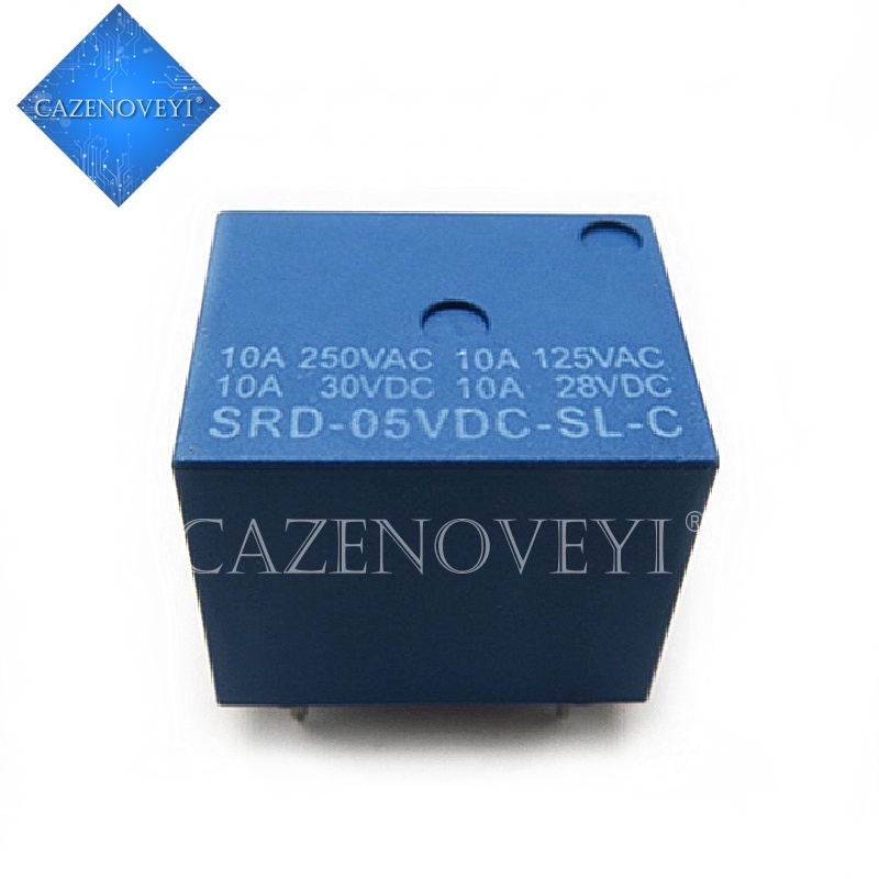 5pcs / lot Power Relay DC 5V SRD-05VDC-SL-C T73-5V SRD-5VDC-SL-C 5Pin PCB