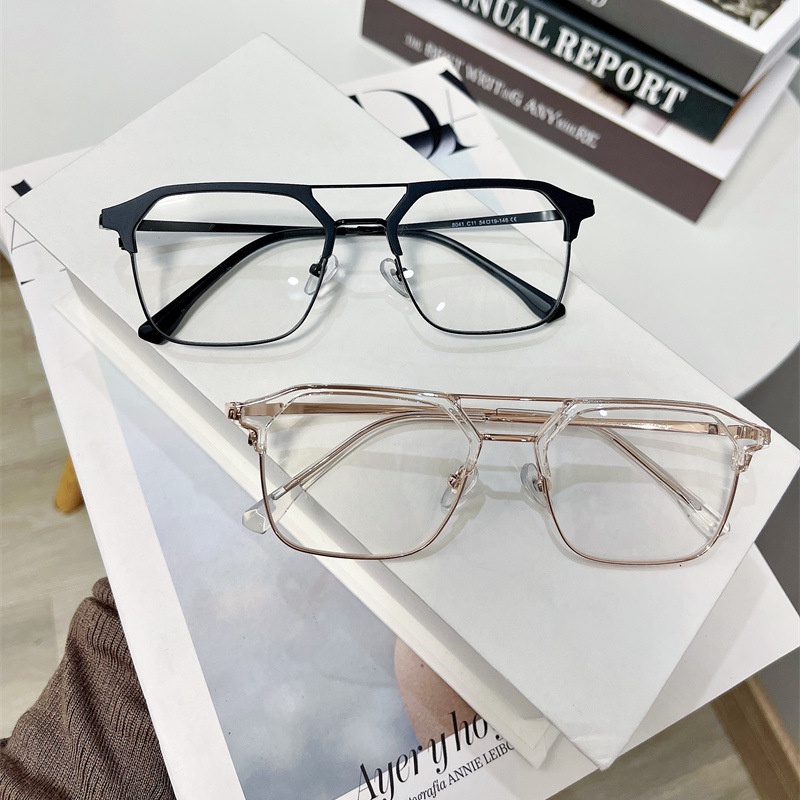 Kacamata Optik Anti Blue Light Bahan Metal Gaya Retro