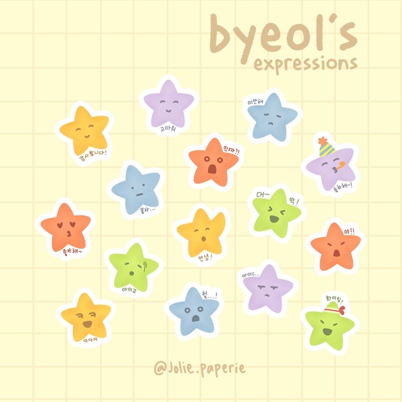 

BYEOL’S EXPRESSION sticker set / bujo sticker / sticker journal / art sticker / deco sticker