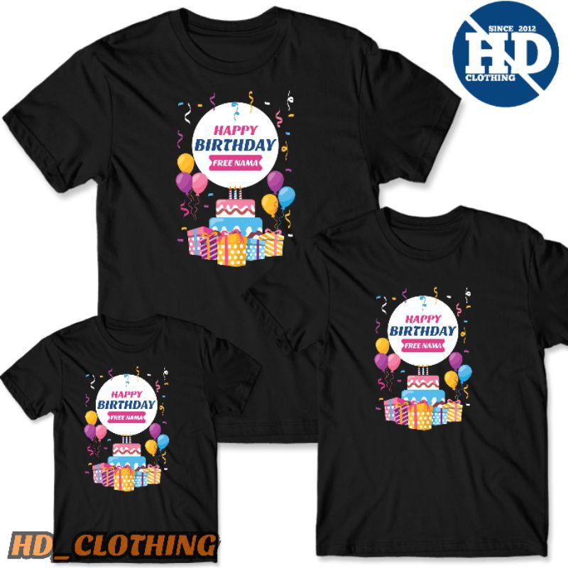Kaos ulang tahun bisa family gratis nama ukuran S,M,L,XL,XXL