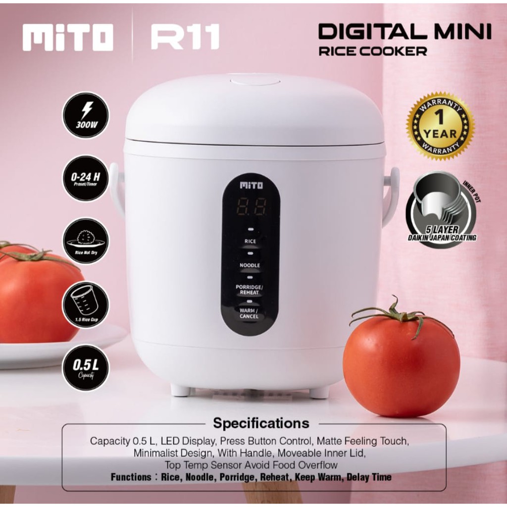 Mito R11 Digital Mini Rice Cooker Mito R-11