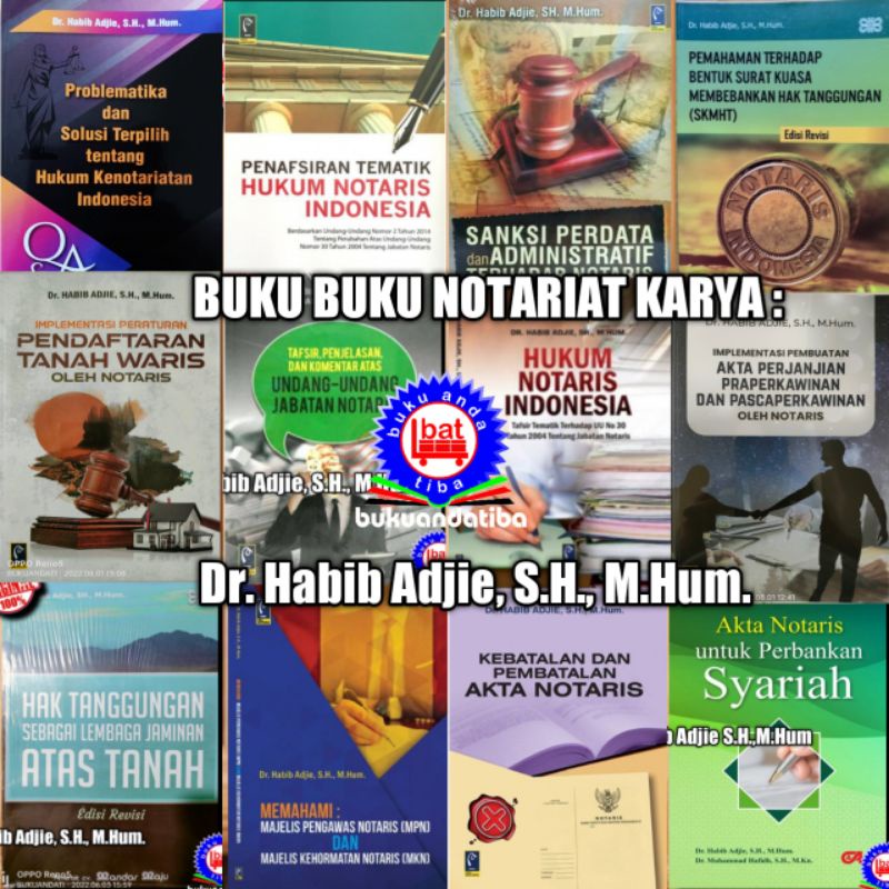 Buku Buku Notariat Best Seller Karya Dr. Habib Adjie, S.H., M.Hum