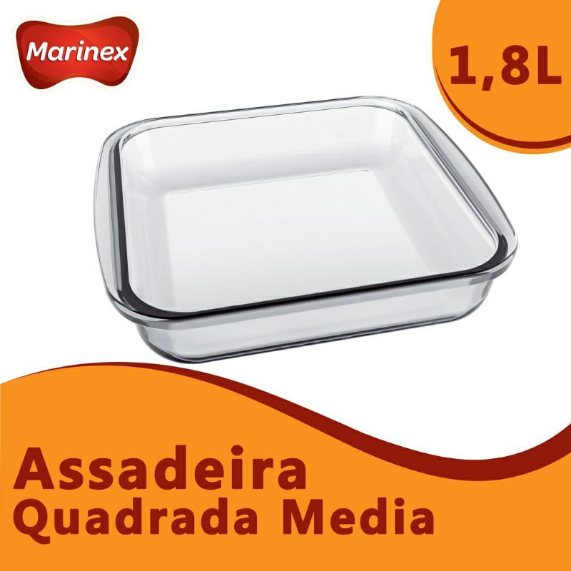 MARINEX Loyang Kaca Persegi 1.8L/ Loyang Persegi MARINEX 6222