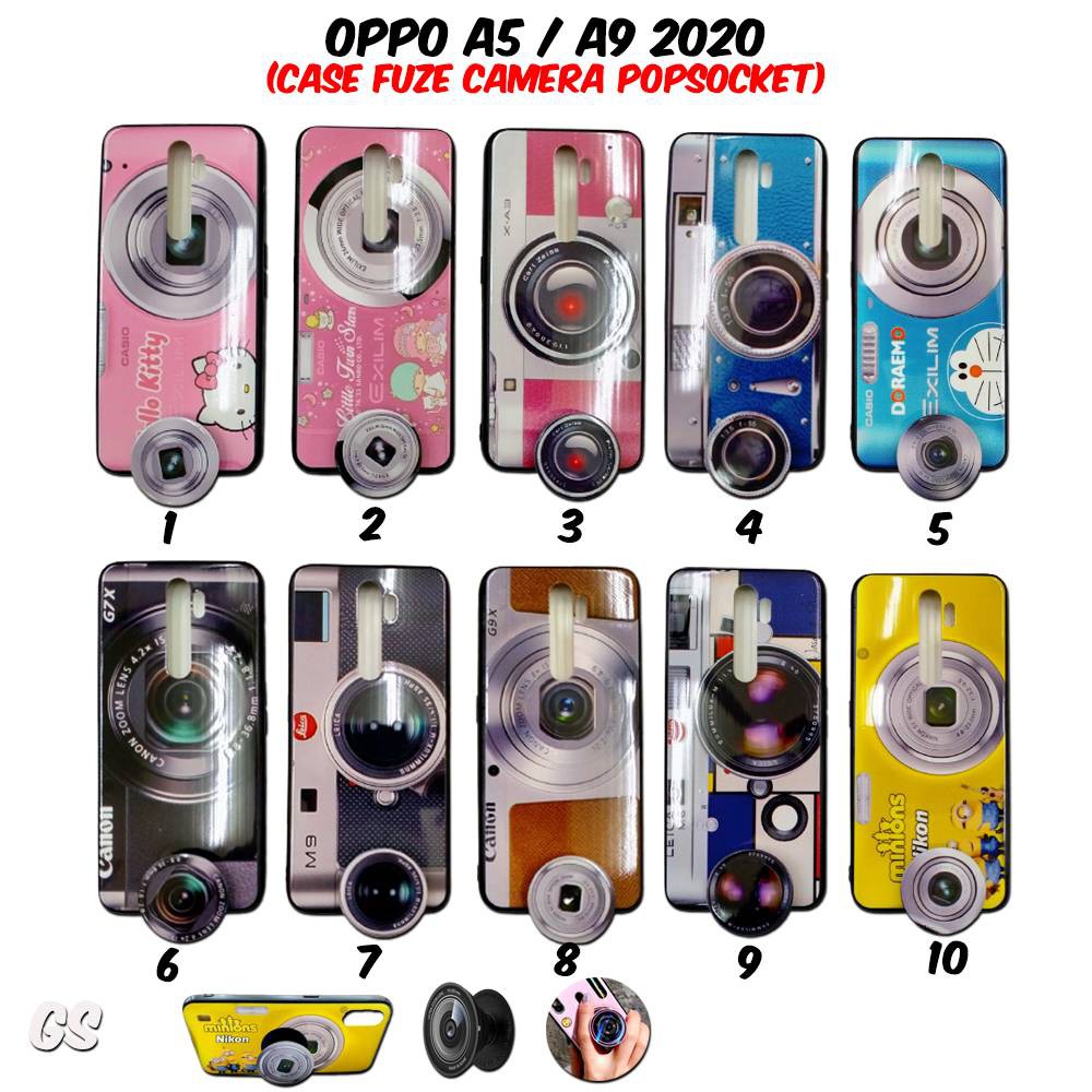 Casing Camera FREE Popsocket OPPO A5 A9 2020