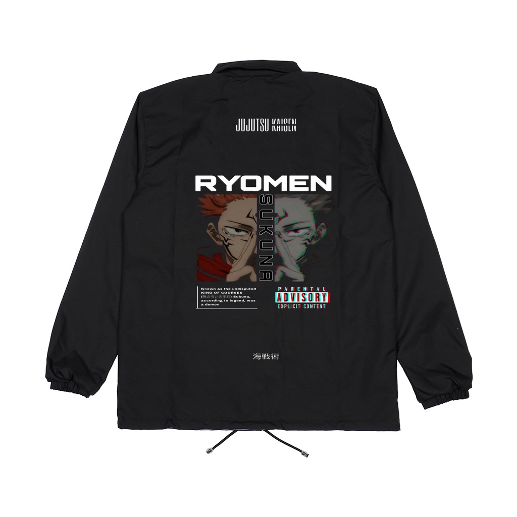 Jaket coach windbreaker jujutsu kaisen ryomen sukuna