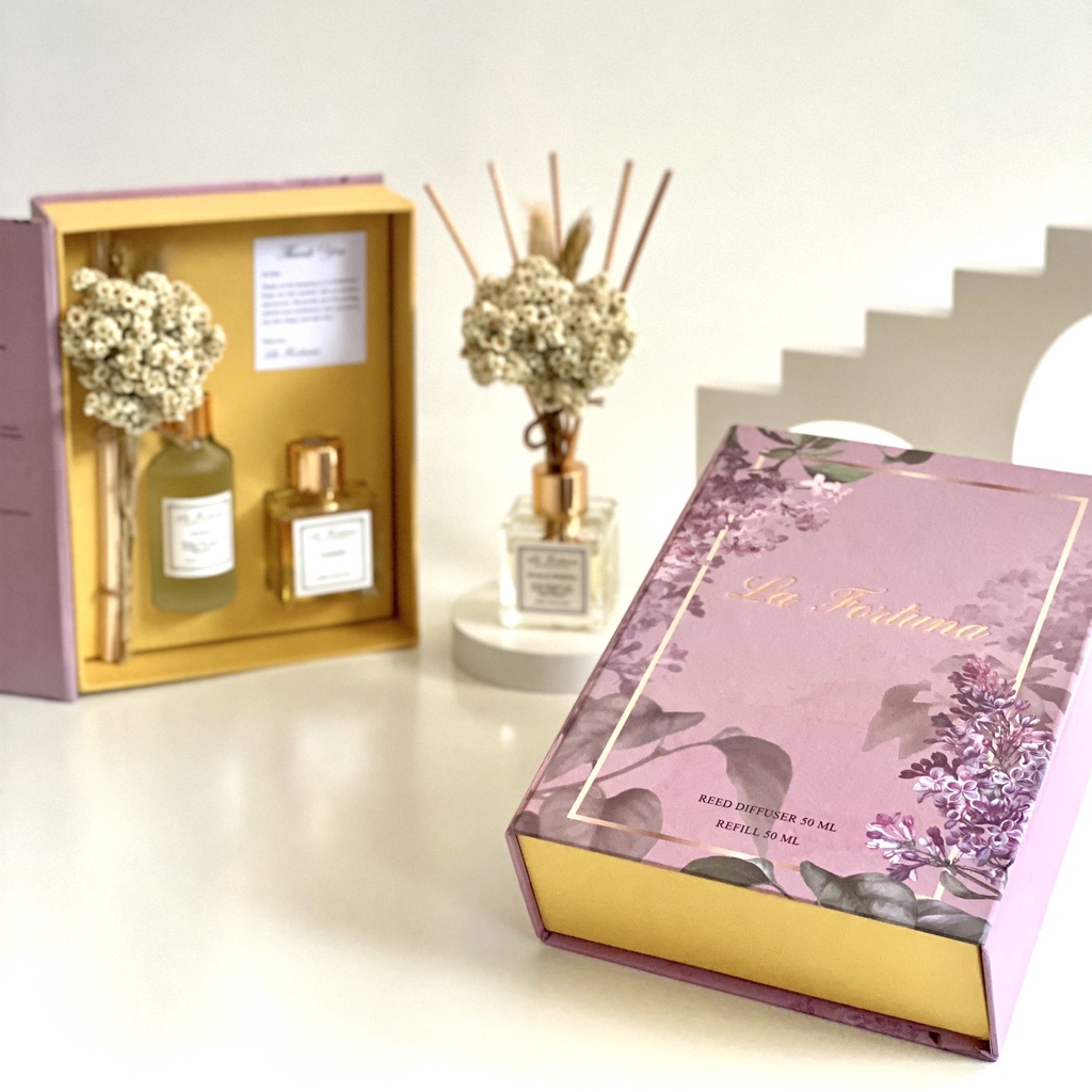 PAKET REED DIFFUSER &amp; REFILL LAFORTUNA | PENGHARUM RUANGAN | PEWANGI RUANGAN | DEKORASI | HADIAH