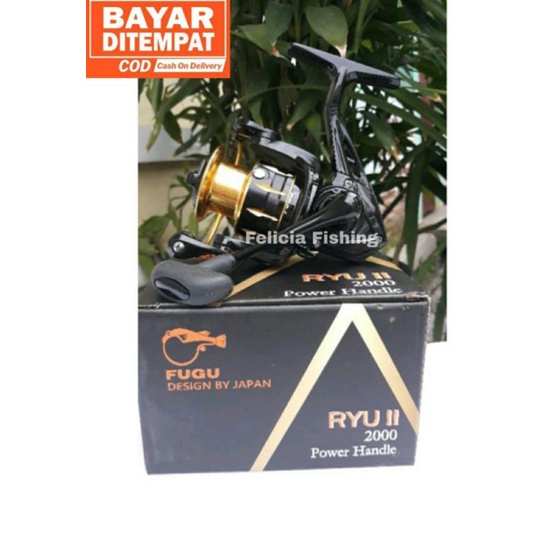Fishing Reel Katrol Pancing Fugu Ryu II 2 2000 Power Handle Rel Rell Rill Ril Kerekan Pancing Murah
