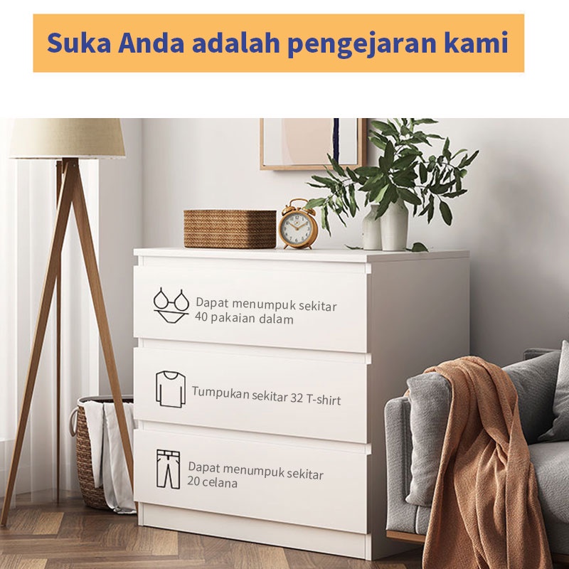 Pocket Dragon Loker Lemari / Rak Penyimpanan Multifungsi 4-Tier Laci Kabinet (F15A）