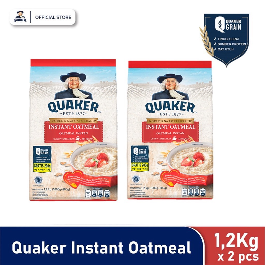 

Quaker Instant Oatmeal 2 x 1200 gr