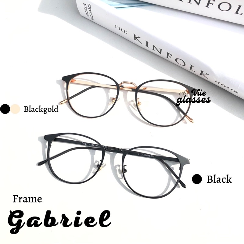 Frame gabriel kacamata oval besi bisa cewe cowo