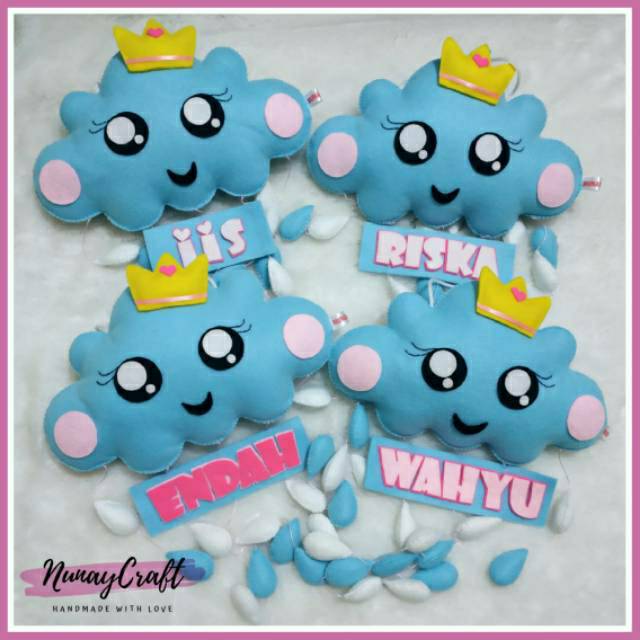 Hanging Cloud Name Boneka Awan Gantungan Awan By Nunay Craft Shopee Indonesia