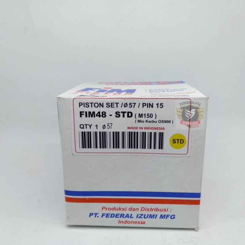 PISTON KIT SEHER KIT MIO XXB KARBU FIM48 diameter 57 - 59 PIN 15 os STD 50 100 150 200 . FIM 100% Original