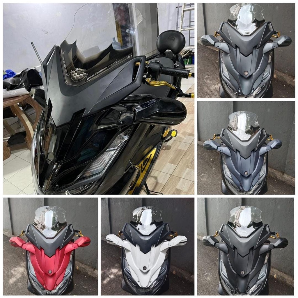 TAMENG DEPAN MHR PCX 160 - TAMENG KEDOK TOPENG LAMPU HEAD LAMP SET PLUS SPION LIPAT MHR FOR NEW PCX 