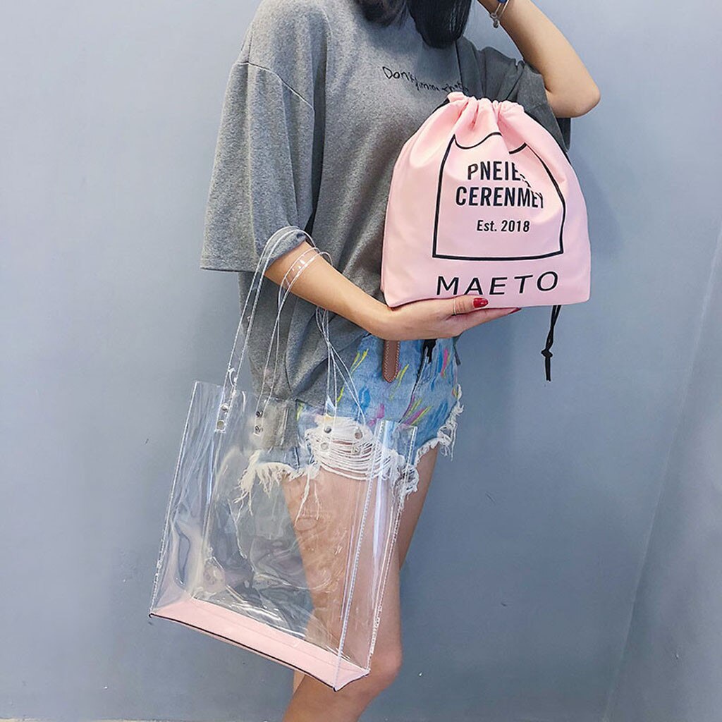 Tas Totebag PVC Mika - Tas Transparan versi korea TM-3001